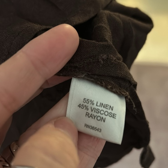 Linen Van Heusen Studio Brown Shirt - Picture 3 of 5